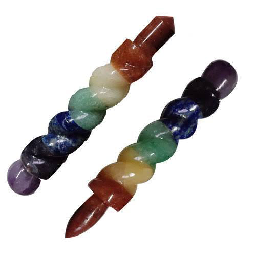 Seven Chakra Carving Wand