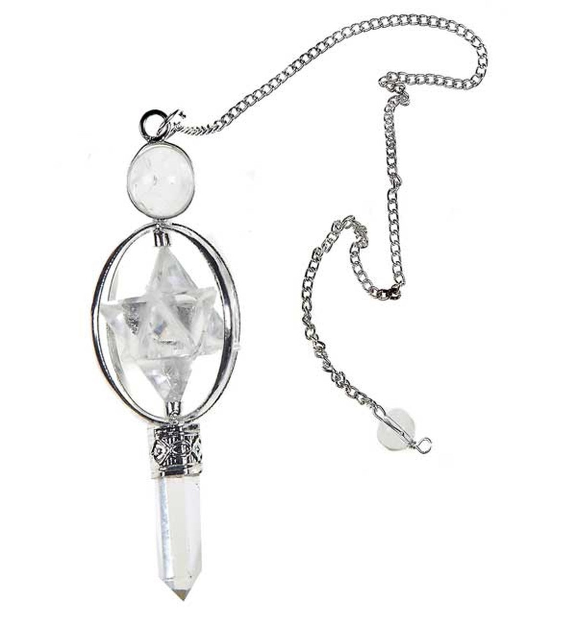 Crystal Quartz Merkaba Pendulum