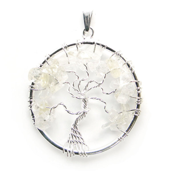 Crystal Quartz Tree Pendant