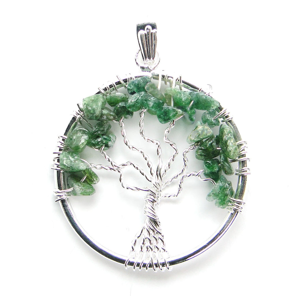 Green Aventurine Tree Pendant