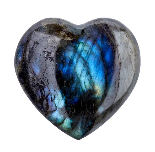 Labradorite Heart 2 Inches Per Kg