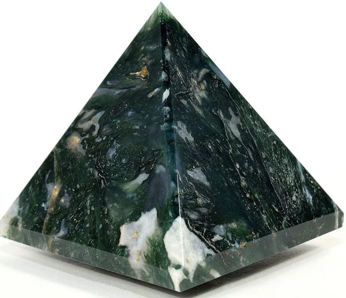 Moss Agate Pyramid Per Kg