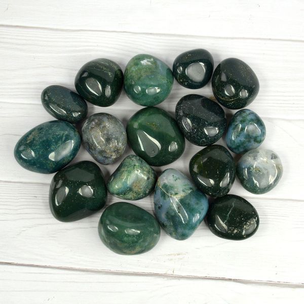 Moss Agate Tumble