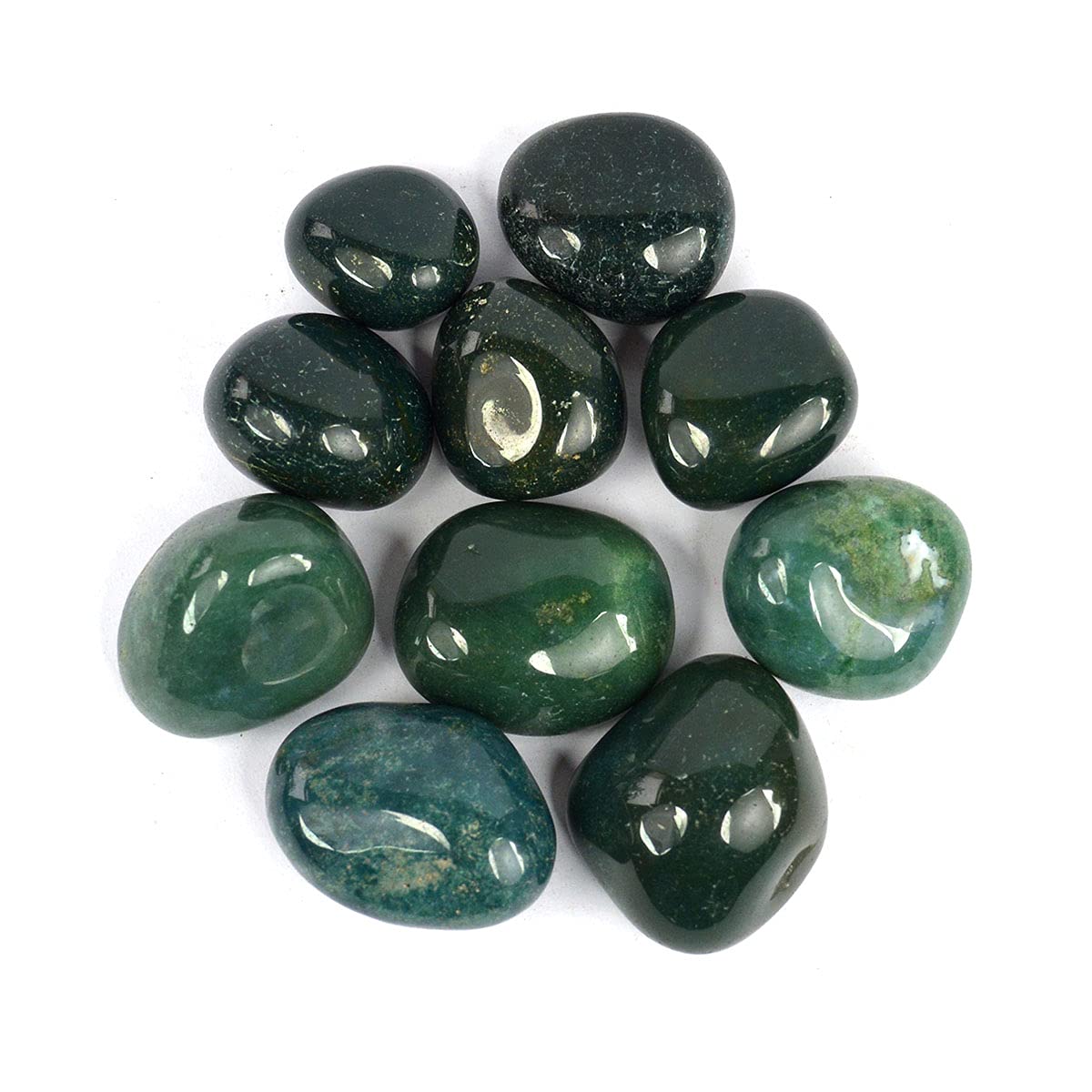 Moss Agate Tumbled