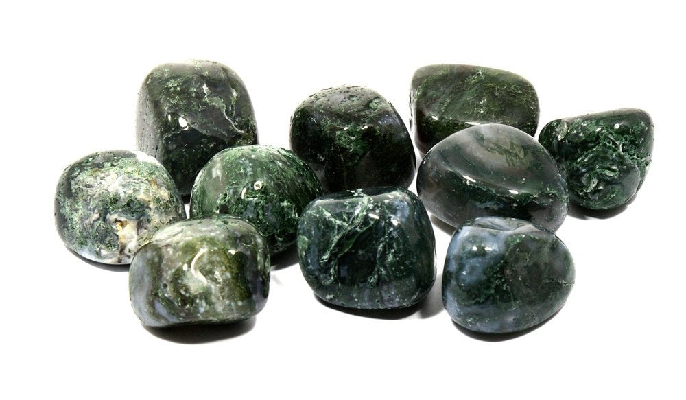 Moss Agate Tumbled