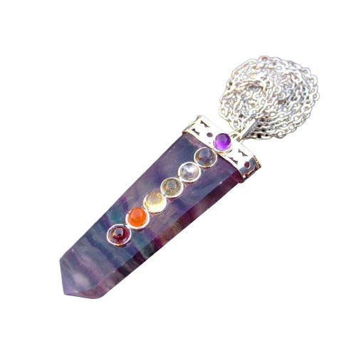 Multi Fluorite Flat Pendant