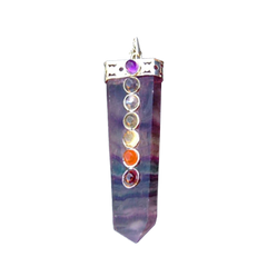 Multi Fluorite Flat Pendant