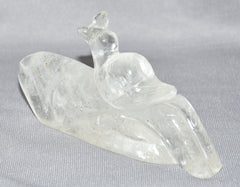 Crystal Quartz Peacock Figurine