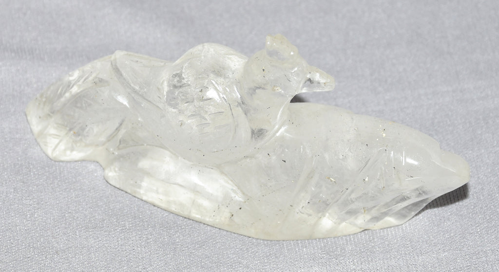 Crystal Quartz Peacock Figurine