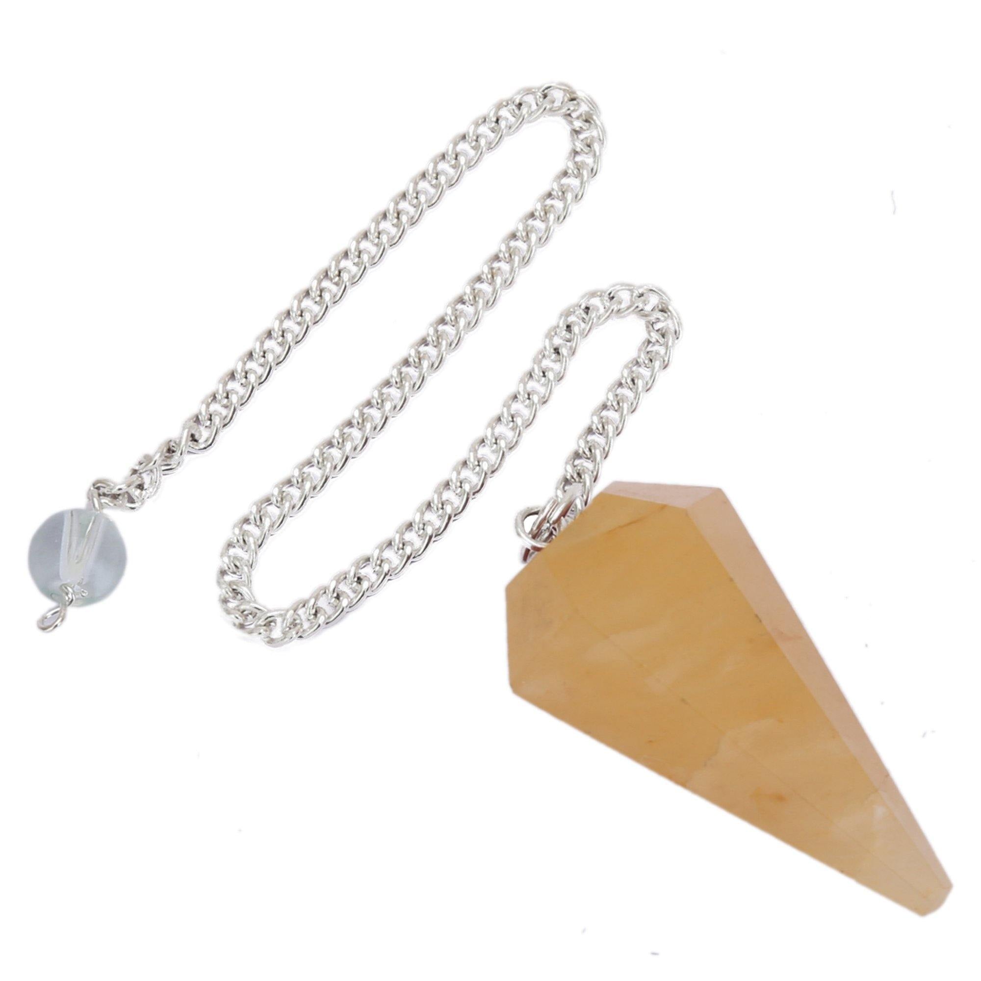 Healing Crystals - Wholesale Yellow Aventurine 6 Faceted Pendulum | UK and USA