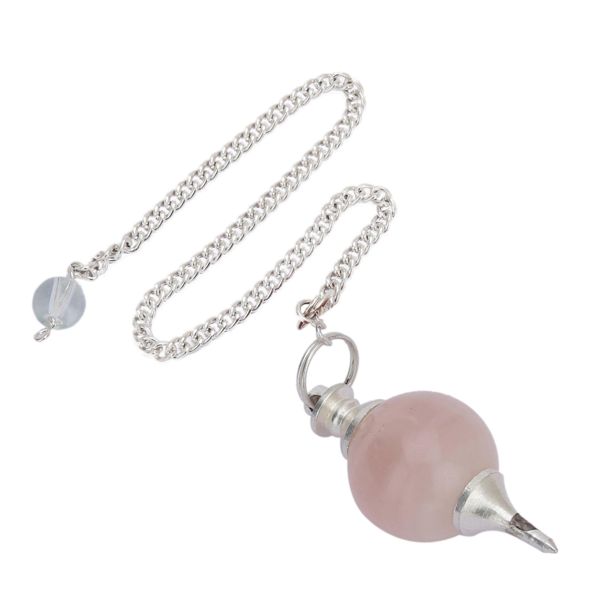 Healing Crystals - Wholesale Rose Quartz Sphere Pendulum