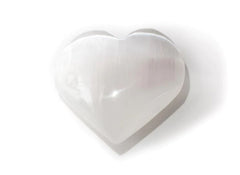 White Selenite Heart