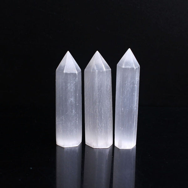 White Selenite Pencil Wand Per Pc