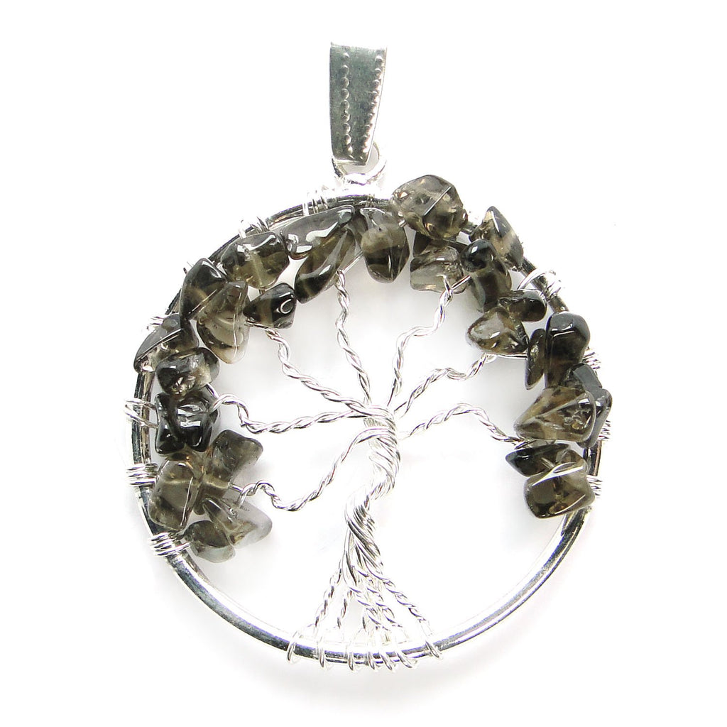 Smoky Quartz Tree Pendant