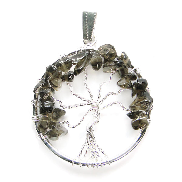 Smoky Quartz Tree Pendant