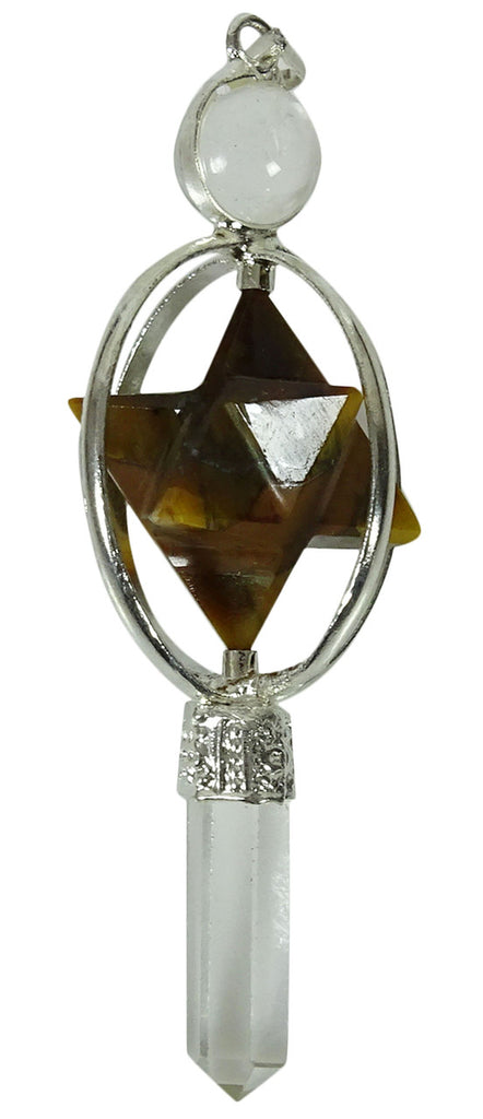 Tiger Eye Merkaba Pendulum