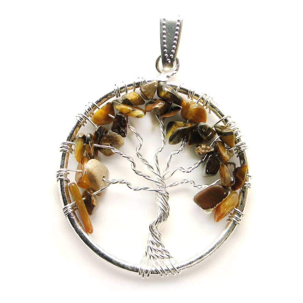 Tiger Eye Tree Pendant