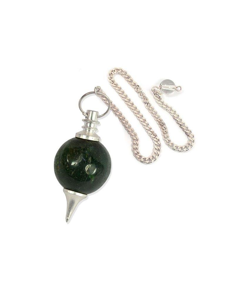 Healing Crystals - Wholesale Blood Stone Sphere Pendulum