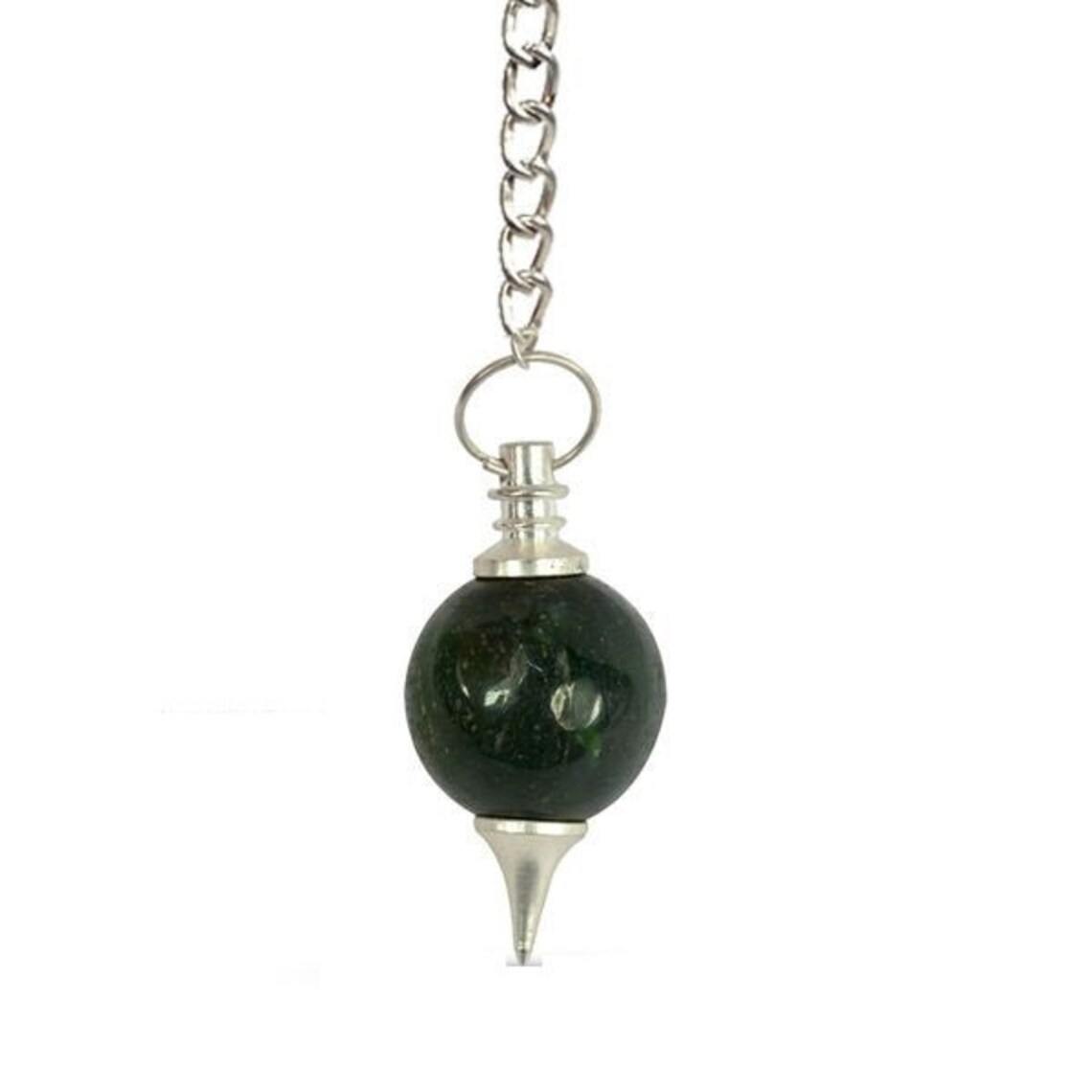 Healing Crystals - Wholesale Blood Stone Sphere Pendulum