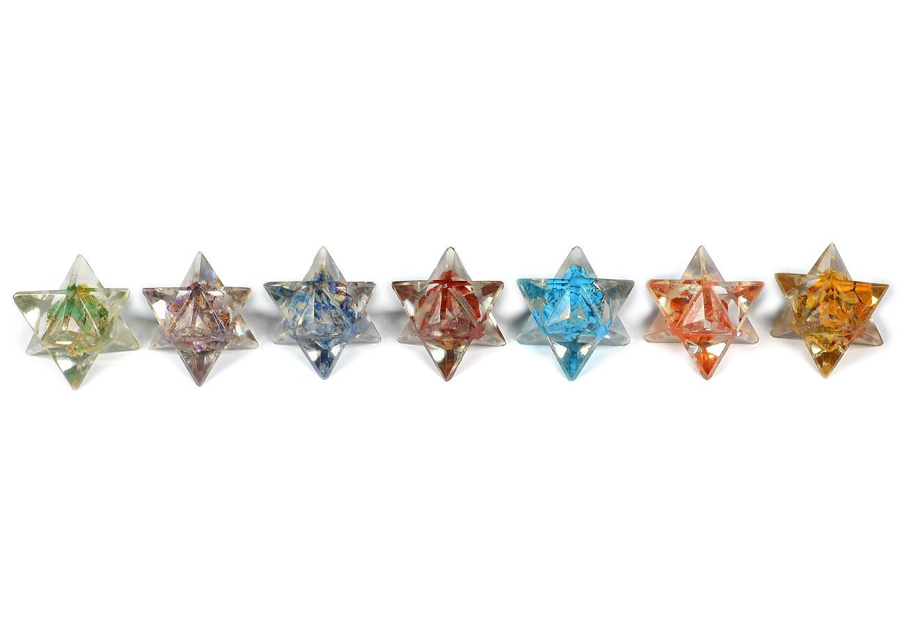 Healing Crystals - Seven Chakra Orgone Merkabah Set