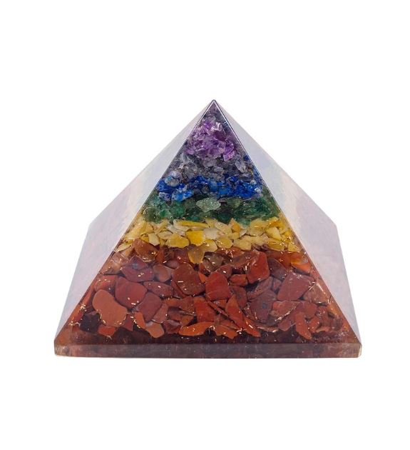 Seven Chakra Original Orgone Pyramid 2 Inches Per Kg