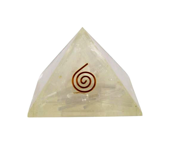 White Selenite Orgone Pyramid 1 Inches